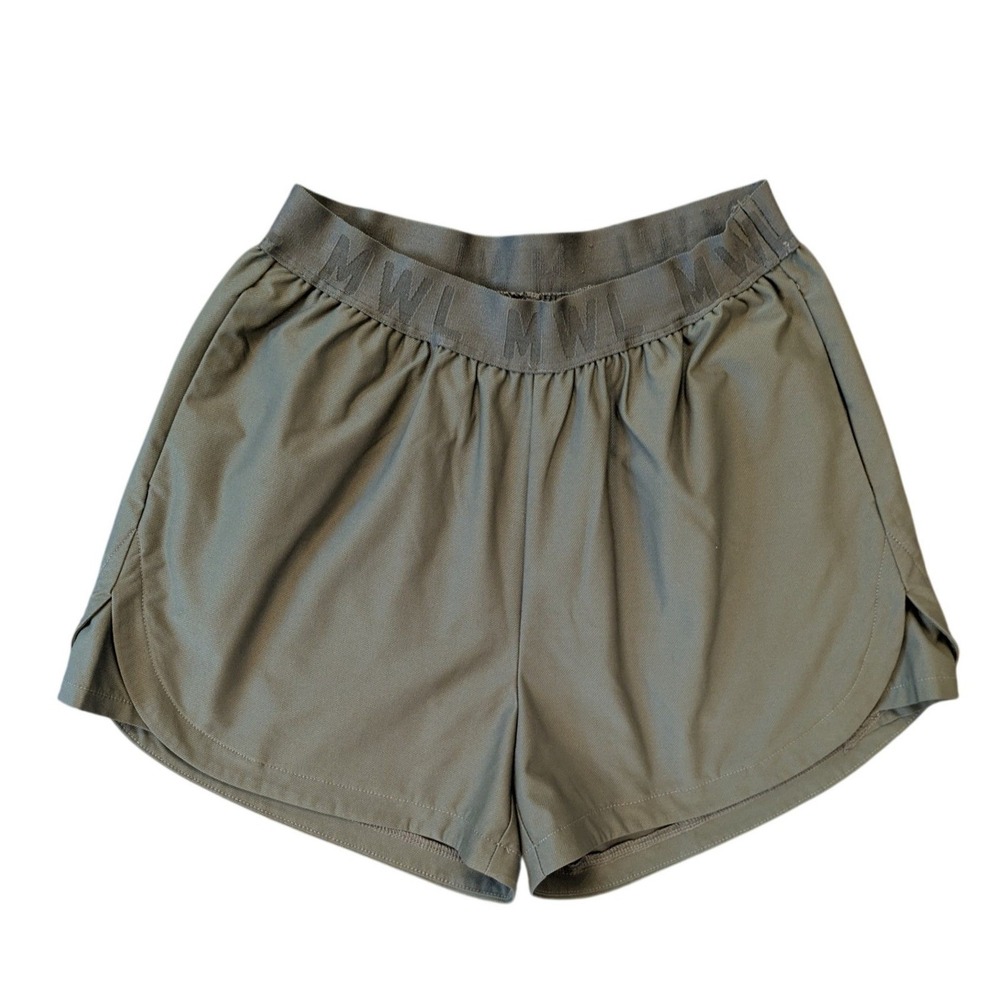 Madewell MLW Allways Pull on Shorts Women's XS Kale Olive Green Dolphin Hem - Picture 1 of 7